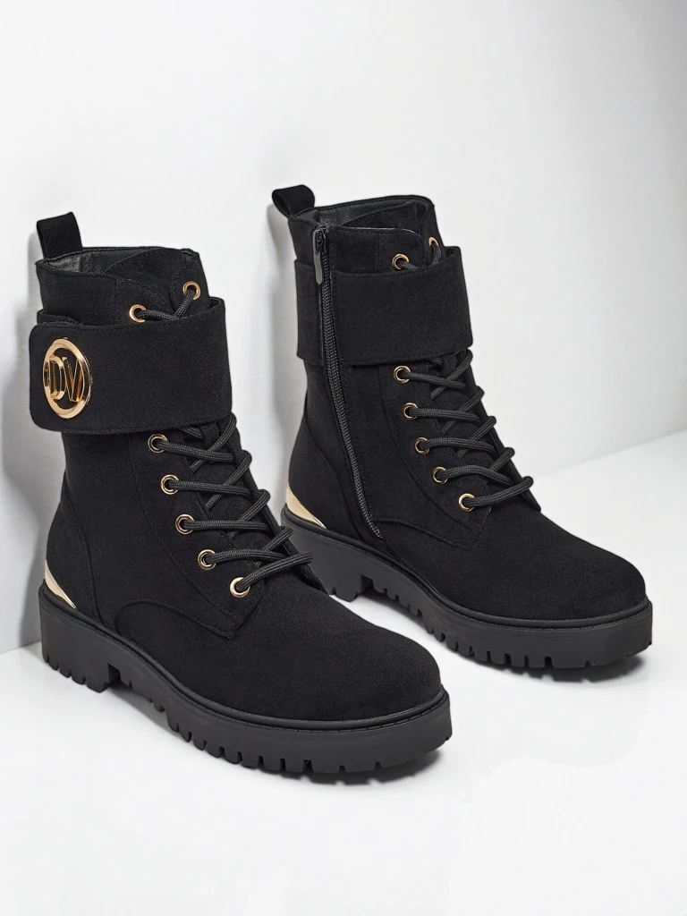 Botine workery de damă cu decorațiuni Lorice