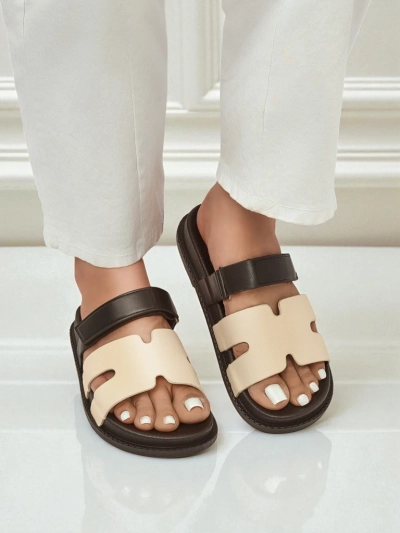 Royalfashion Sandale de damă din piele ecologică FlexiComfi