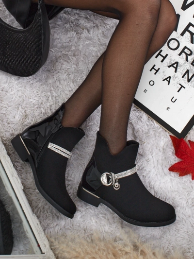 Botine din piele ecologică Marvella