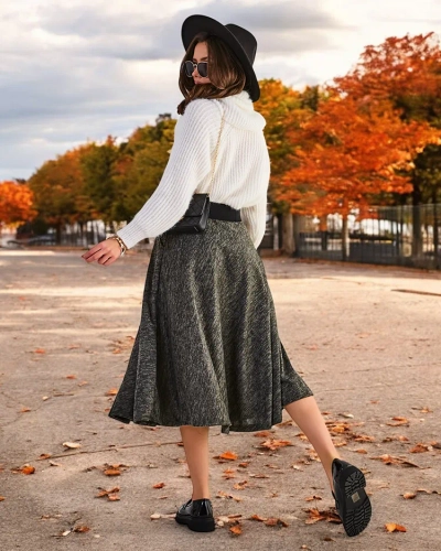 Fusta midi pentru femei Royalfashion