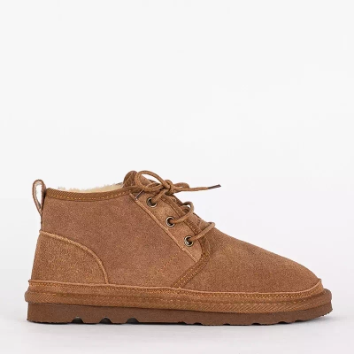 OUTLET Cizme de zapada scurte cu siret maro pentru copii Tibilis- Pantofi