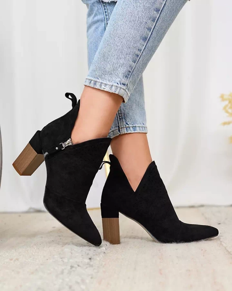 Royalfashion Cizme stiletto mai înalte pentru femei negre Swerros