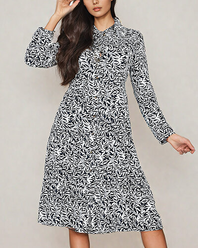 Royalfashion Rochie midi cu imprimeu pentru femei