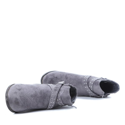 Szare sztyblety Lesley - Obuwie