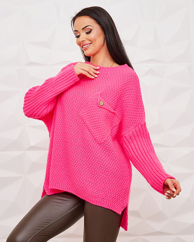 Royalfashion Pulover pentru femei roz neon