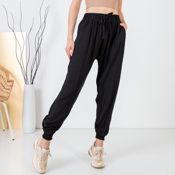 Pantaloni harem de damă negri - Îmbrăcăminte