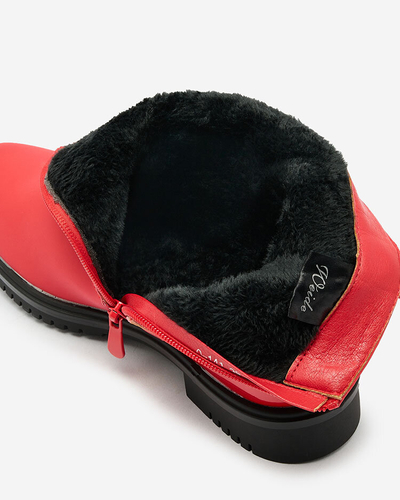 Royalfashion Cizme roșii mate pentru femei Setipfa