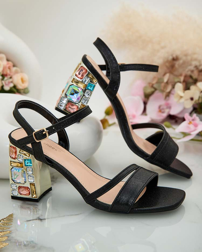 Royalfashion Sandale de damă Solepte cu strasuri