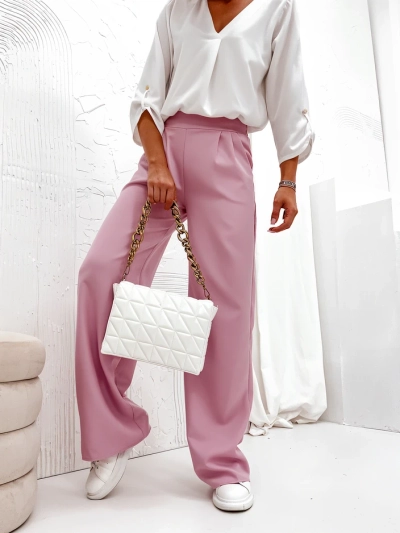 Pantaloni largi pentru femei din material Royalfashion