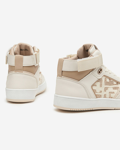 Pantofi sport inalti de dama bej Retila - Incaltaminte