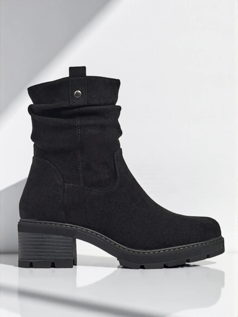 Botine de damă din piele întoarsă ecologică Carmine