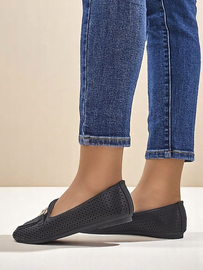 Royalfashion Rafalle mocasini ajurați de damă