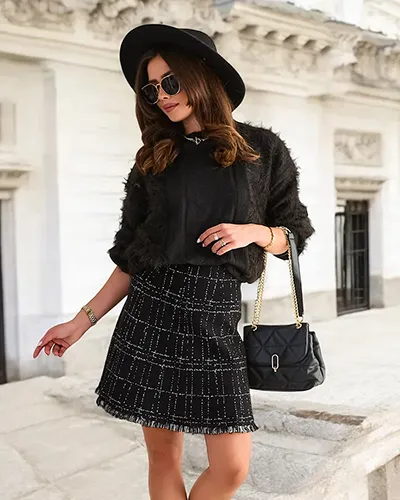 Royalfashion Fustă scurtă de damă cu imprimeu