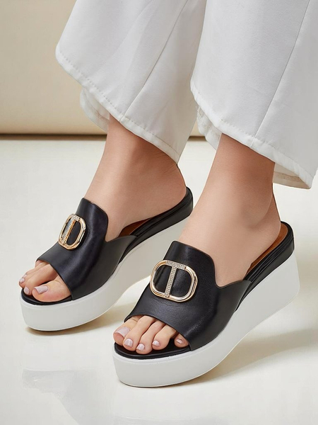 Royalfashion șlapi wedge pentru femei Daffin