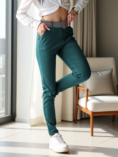 Royalfashion Pantaloni din țesătură pentru femei