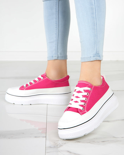 OUTLET Tenisi dama fuchsia pe platforma Veritar - Incaltaminte