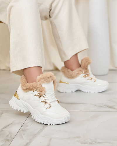 Royalfashion White Carucca adidași pentru femei cu izolație