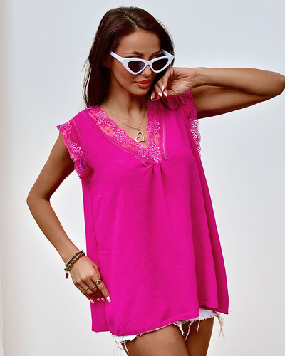 Bluză fără mâneci pentru femei Royalfashion cu dantelă