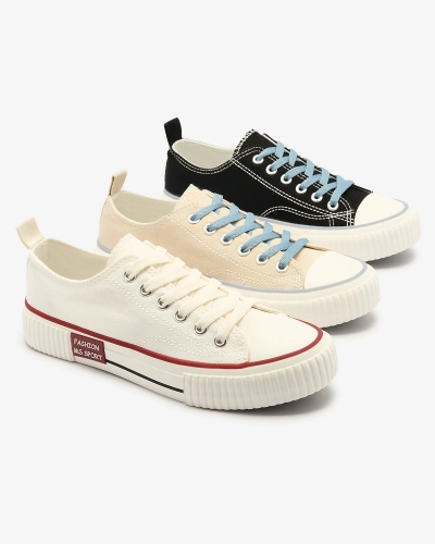 Adidași cu șiret pentru femei negri Tasabba- Footwear