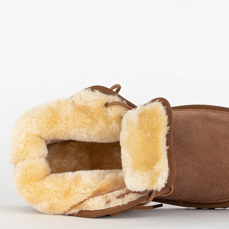 Ghete Bărbați Luna Maro Piele Casual de Iarnă