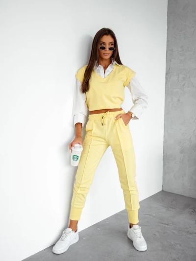 Royalfashion Set casual din bumbac pentru femei, cu mâneci scurte