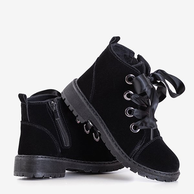 Cizme negre pentru copii de la Mevey - Pantofi