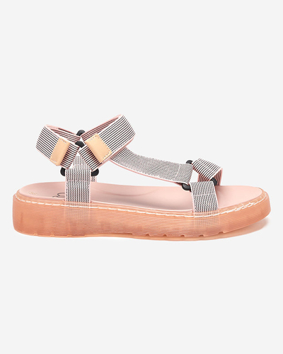 OUTLET Sandale de dama roz cu Velcro Cinore - Incaltaminte