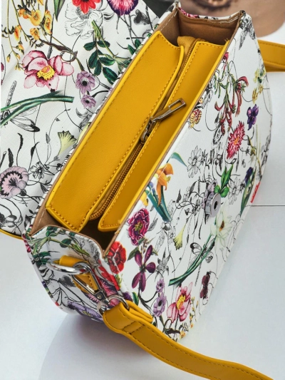 Royalfashion Klein eko-leer dameshandsak met blomme Ori Elle
