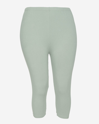 Jambiere de damă verzi 3/4 PLUS SIZE - Îmbrăcăminte