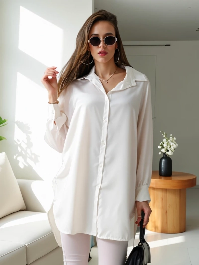 Royalfashion Cămașă lungă oversized pentru femei