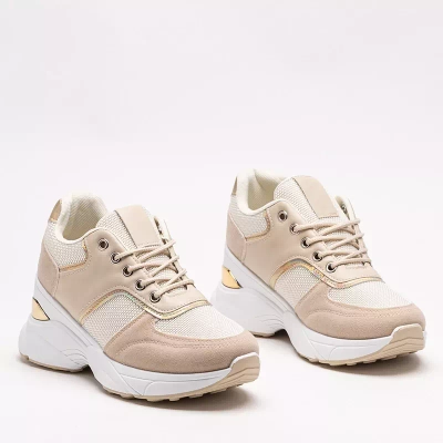 OUTLET Pantofi sport bej, adidasi dama Mariuopo - Incaltaminte