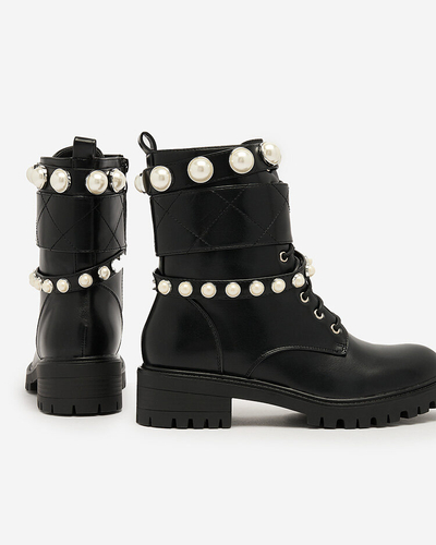 Royalfashion Cizme bagger de damă în negru Fessefy