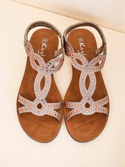 Royalfashion Sandale dama cu barete decorative Lola Grace