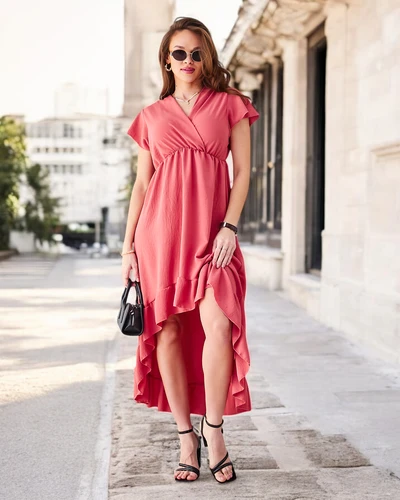 Rochie midi Royalfashion pentru femei cu tiv asimetric