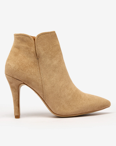 Royalfashion Cizme stiletto de damă maro deschis Amalenika