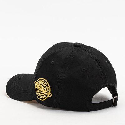 Şapcă de baseball unisex neagră cu ecuson galben - Accesorii