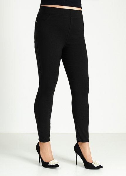 Femei negru PLUS SIZE treggings - Îmbrăcăminte