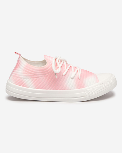 OUTLET Tenisi dama in dungi albi si roz Manfer- Incaltaminte