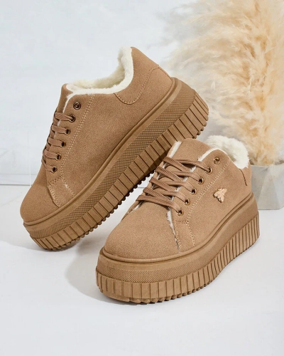 Royalfashion Adidași de damă încălțați cu blană Noxu