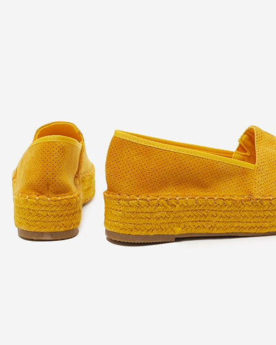 Espadrile de femei galbene pe platforma Alruna - Încălțăminte