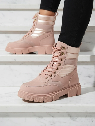 Bootsy Fuego Rosa - Pantofi Dama Stilati Cu Toc Plat