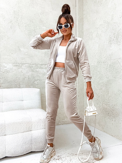 Royalfashion Set a'la velour din bumbac pentru femei