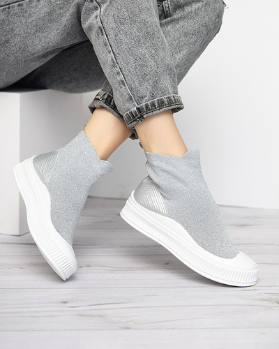 Tenisi Bejoko de damă argintii - Încălțăminte