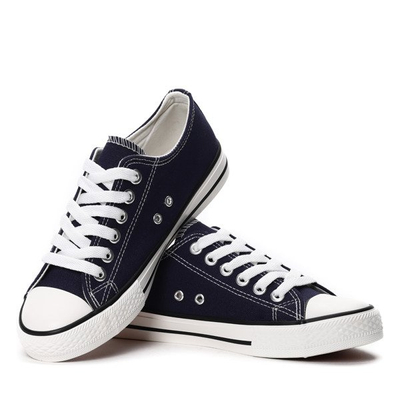 Granatowe klasyczne trampki Pola- Obuwie