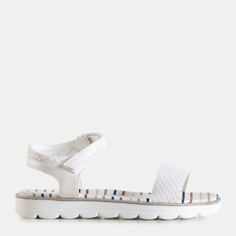 OUTLET Sandale plate Lusita copii albe - Incaltaminte