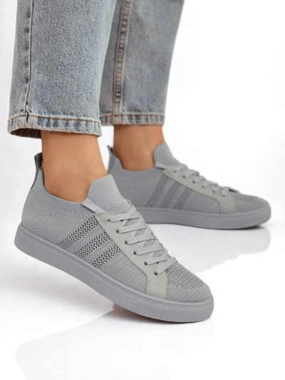 Adidași Gri Androsia – Pantofi sport stilați, plați, pentru vară și primăvară