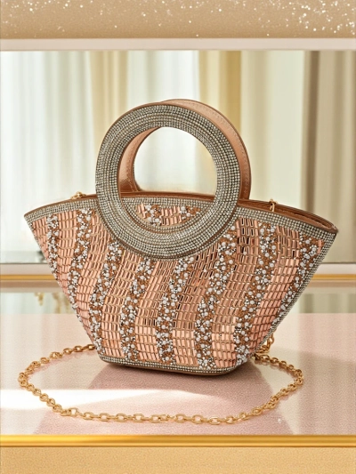 Poșetă mică de damă cu zirconiu Sparkle Queen