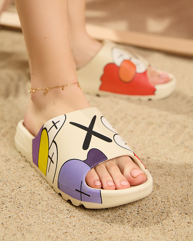 OUTLET Papuci Elmino dama bej - Incaltaminte