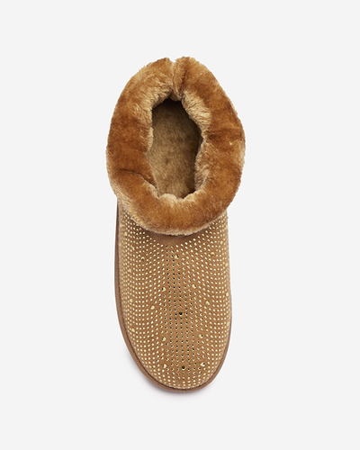 Cizme de zăpadă damă cu zirconii cubi de cămilă Rudis - Încălțăminte