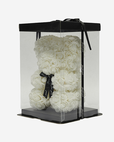 Ursuleț de pluș cu trandafiri albi - Accesorii